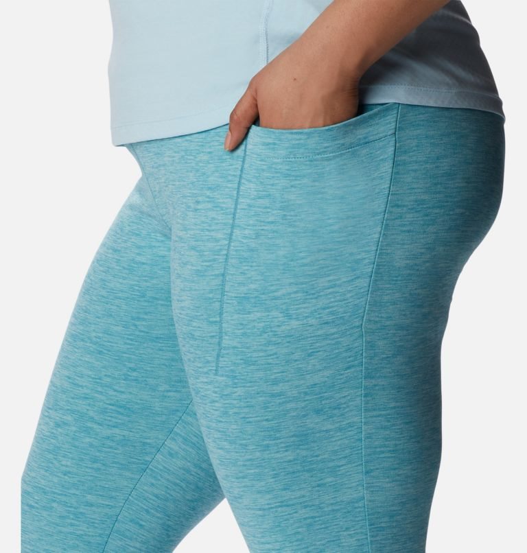 Women's Columbia Weekend Adventure 7/8 Leggings Turquoise | Plus Size CA-Y386A
